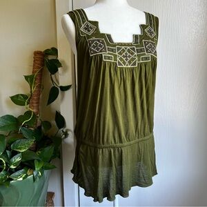 Embroidered Anthro Ric Rac tunic tank